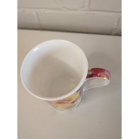 Stechcol Gracie Bone China Floral Mug Coffee Tea Cup 4" Tall - Picture 4 of 8
